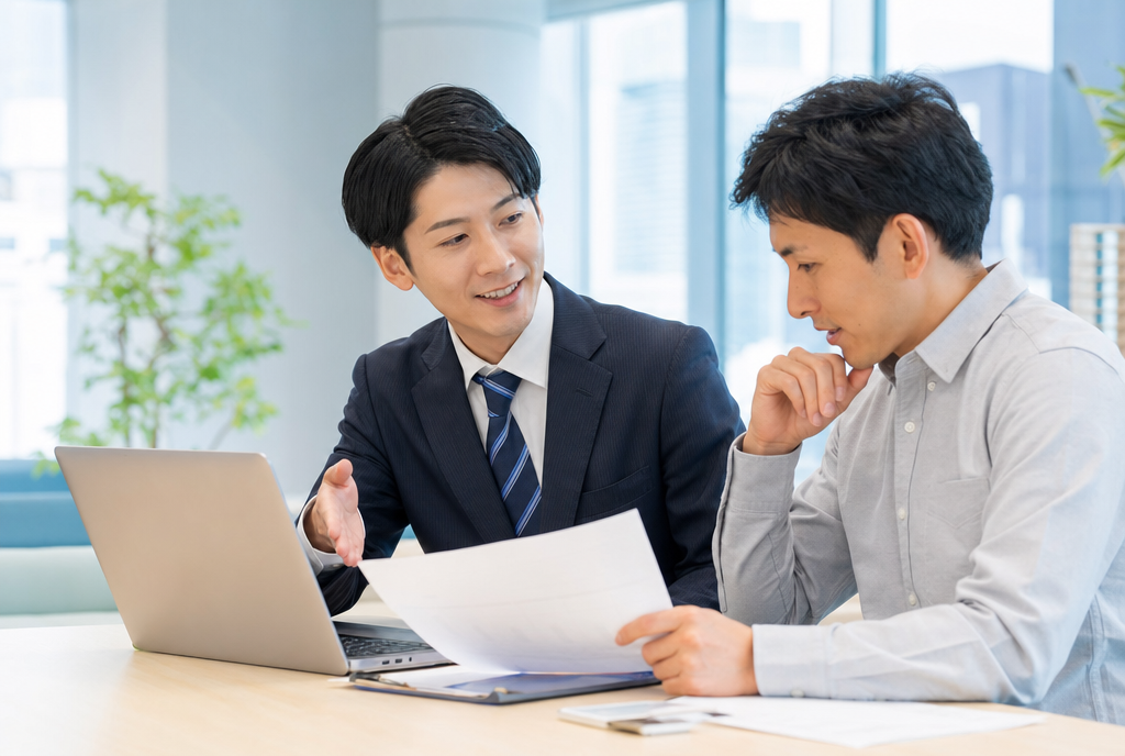 お客様と一緒に業務を整理する打ち合わせ