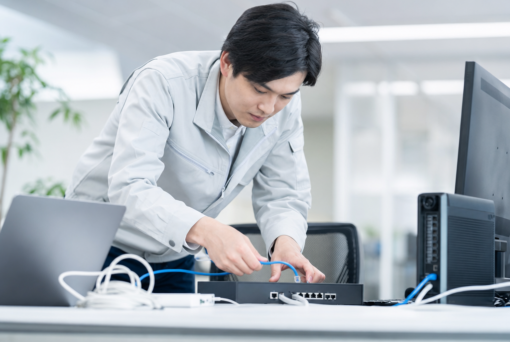 PC・ネットワーク機器の設置作業